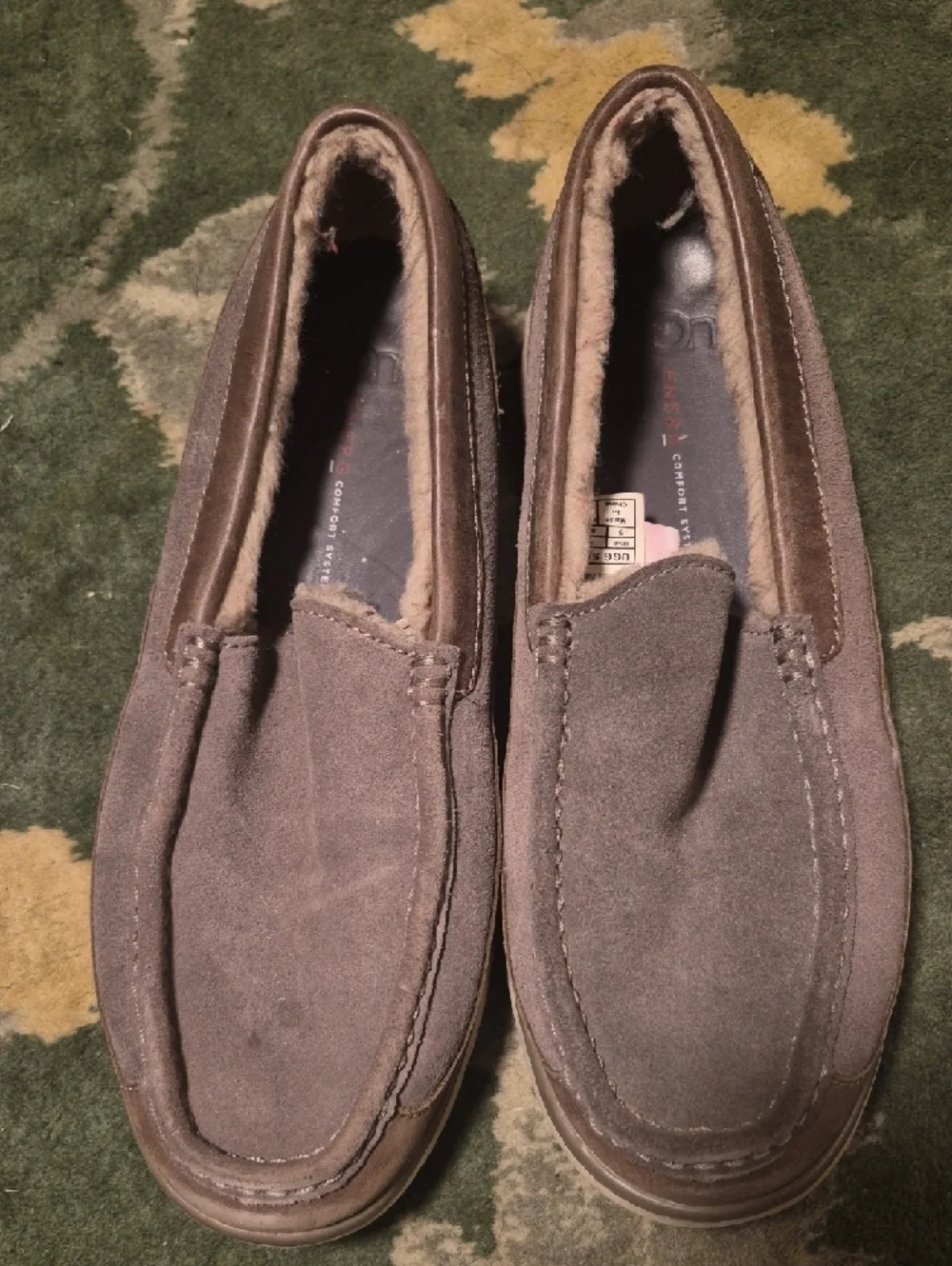 UGG Men's Suede Slip-On Loafers in Taupe